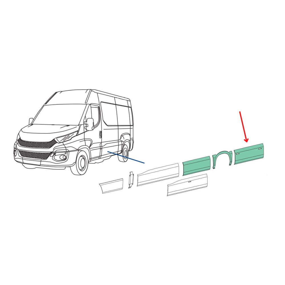 PARE CHOC LATÉRAL DROITE GAUCHE POUR VÉHICULE IVECO DAILY