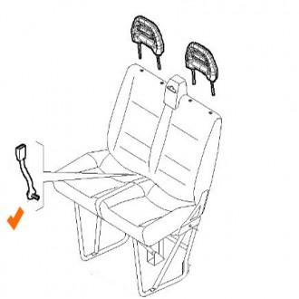 Dispositif d'attache de ceinture de sécurité pour Iveco Daily depuis 1999