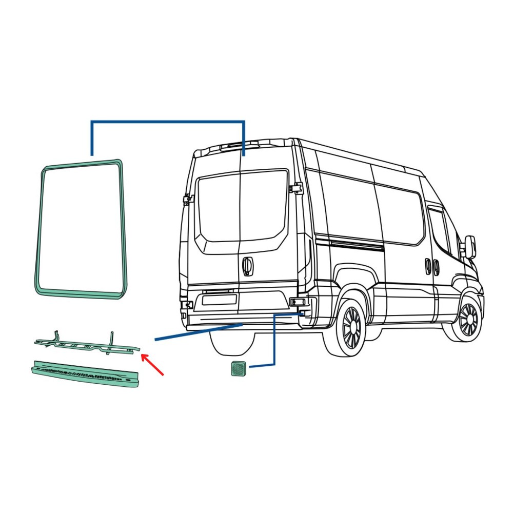 Marche-pied latérale pour porte coulissante de camionnette