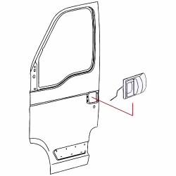  Poignée de Porte Exterieure Gauche ( Porte Conducteur ) pour Iveco Daily.